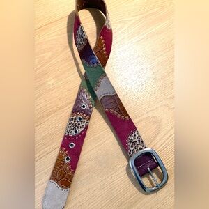 Leather Patchwork Belt